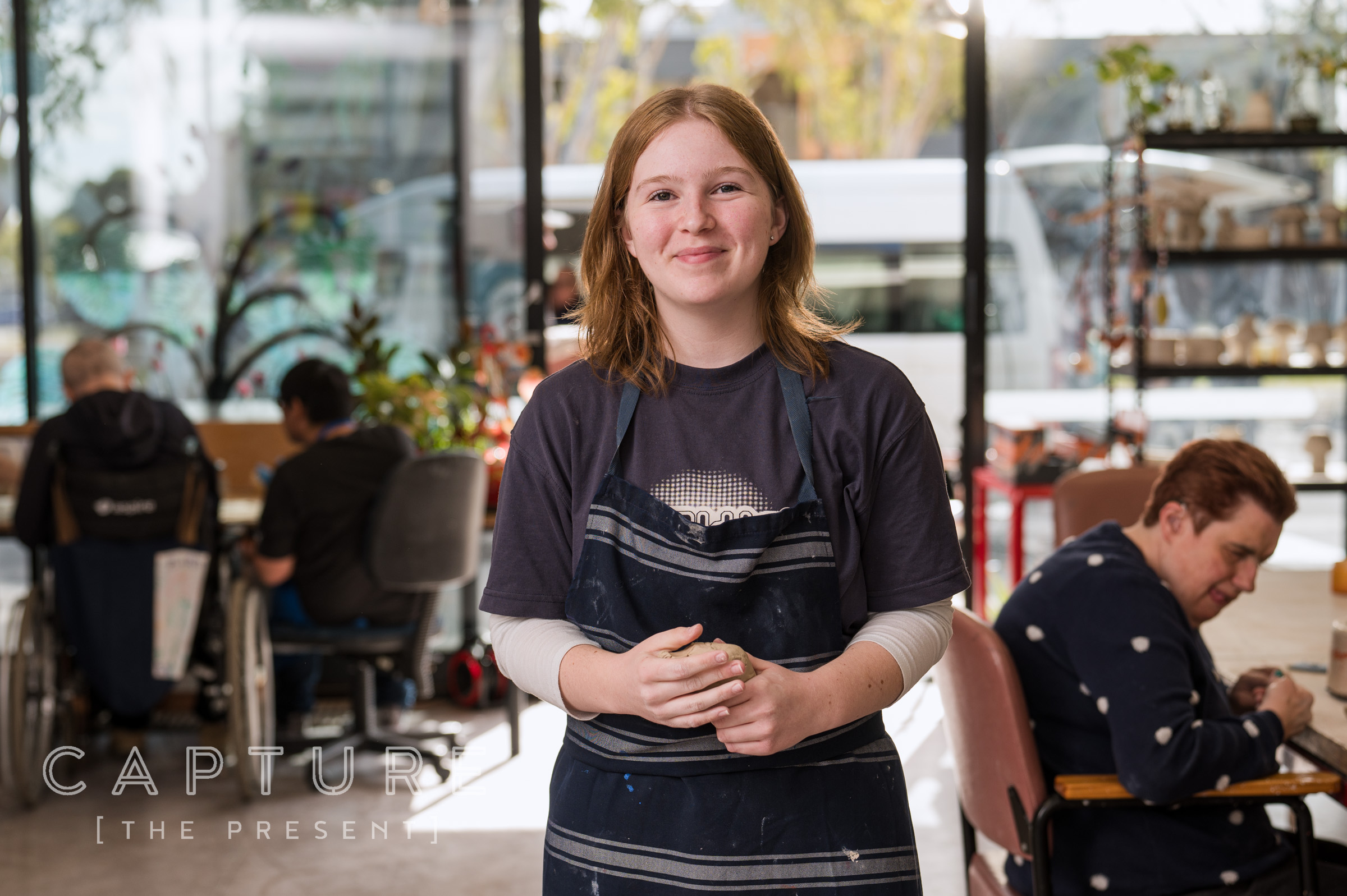 Placement student at disability services shot by Adelaide Commercial Photographer